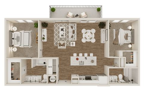 B3 Floor Plan at Lenox Grand, Austin, TX 78727